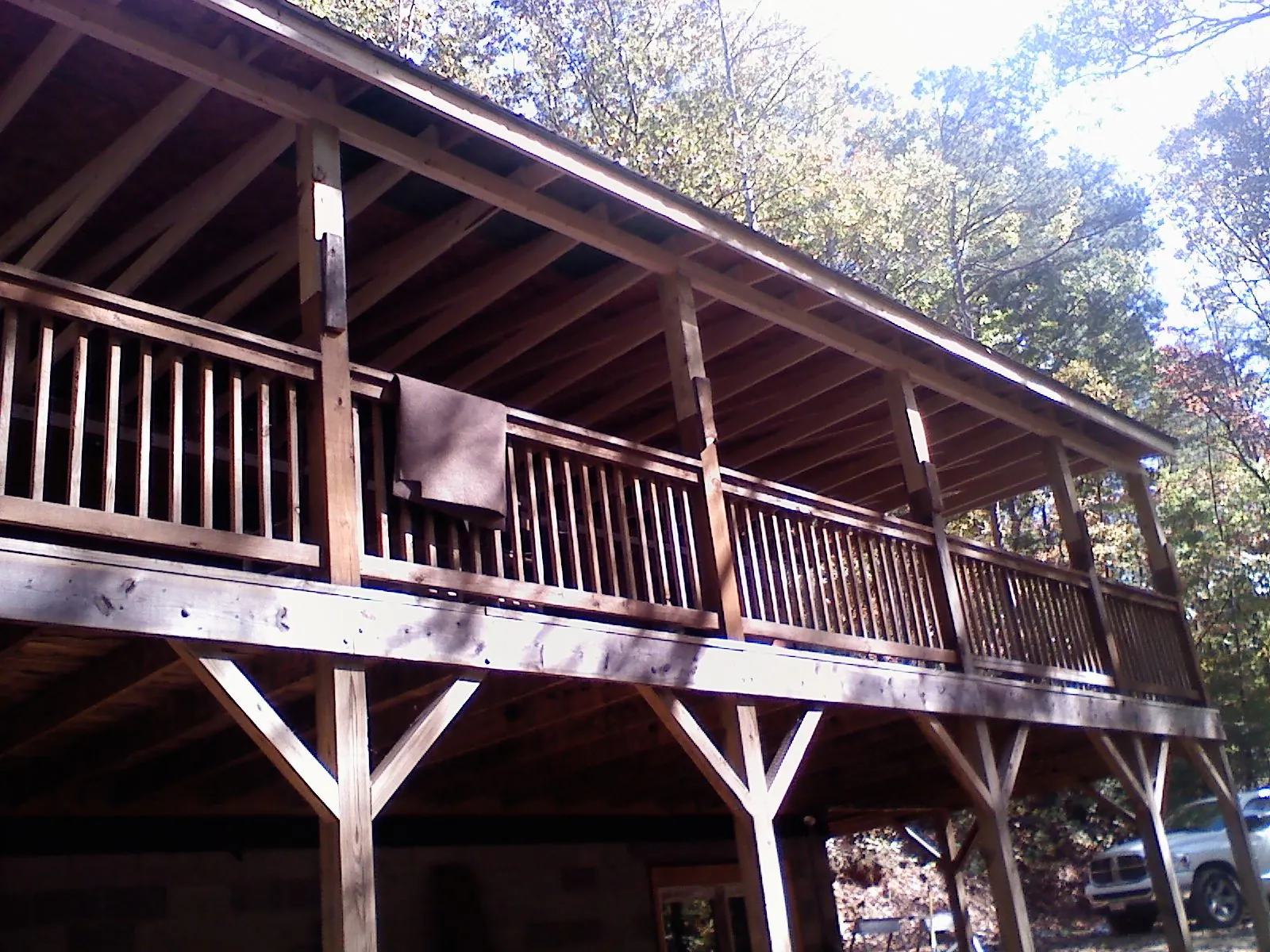 Timber framing under a new elevated porch and deck — Roof Leak Repair in Mount Braddock by Roofing Brothers